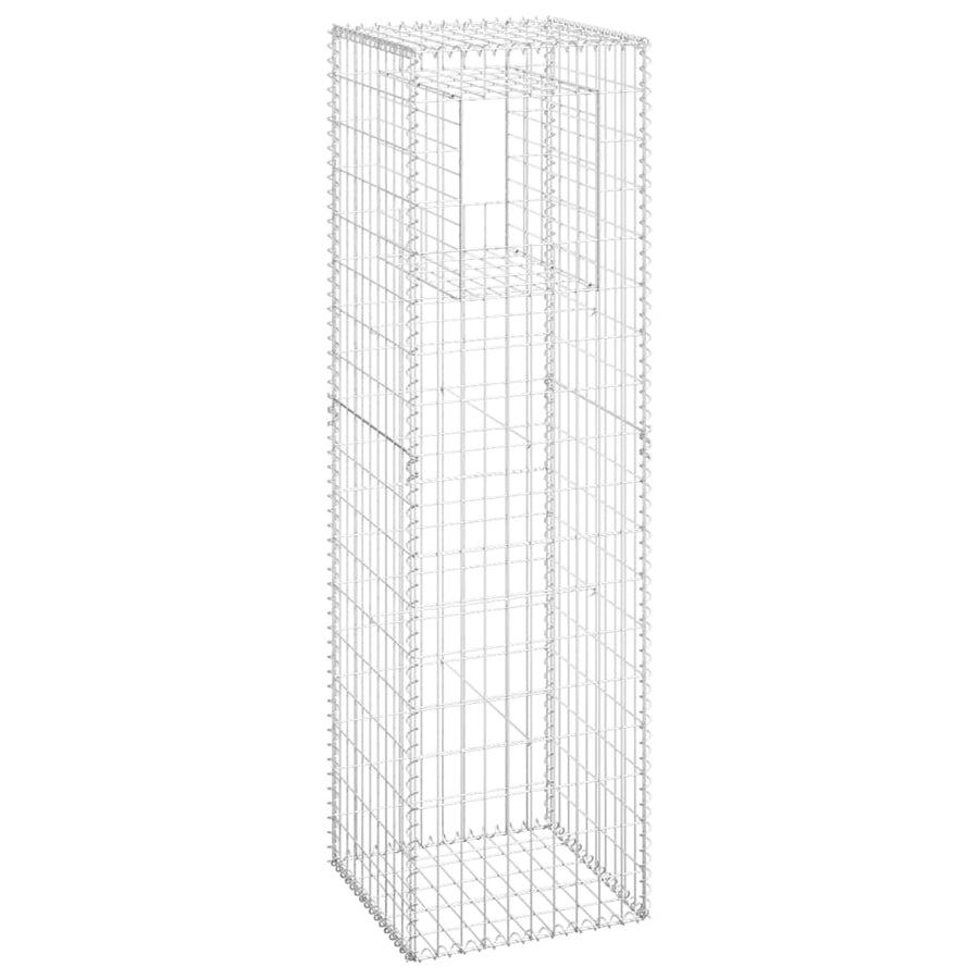 Schanskorf palen 2 st 50x50x180 cm ijzer 2 50 x 50 x 180 cm