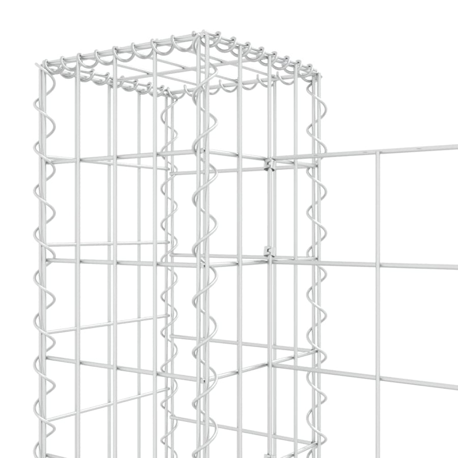 Schanskorf U-Vormig Met 2 Palen Ijzer 140 x 20 x 100 cm