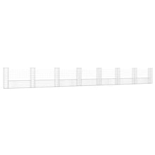 Schanskorf U-vormig met 8 palen 860x20x100 cm ijzer 860 x 20 x 100 cm