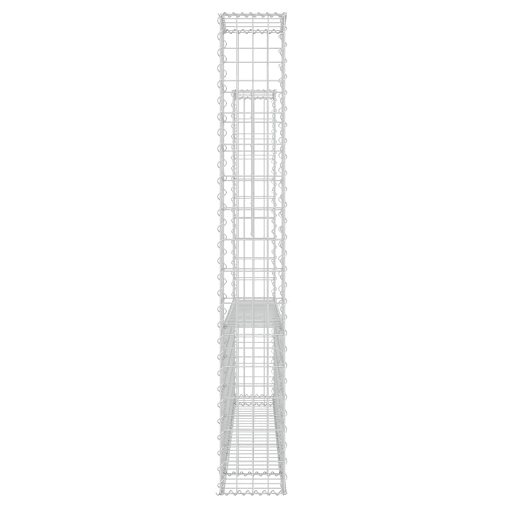 Schanskorf U-vormig met 2 palen 140x20x150 cm ijzer 140 x 20 x 150 cm