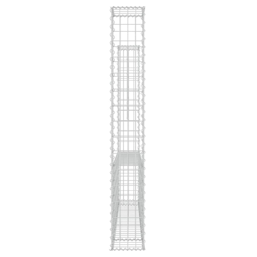 Schanskorf U-vormig met 2 palen 140x20x150 cm ijzer 140 x 20 x 150 cm