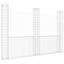 Schanskorf U-vormig met 3 palen 260x20x200 cm ijzer 260 x 20 x 200 cm