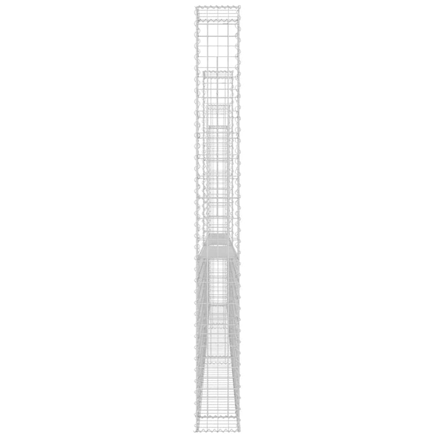 Schanskorf U-Vormig Met 4 Palen Ijzer 380 x 20 x 200 cm