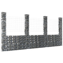 Schanskorf U-Vormig Met 4 Palen Ijzer 380 x 20 x 200 cm