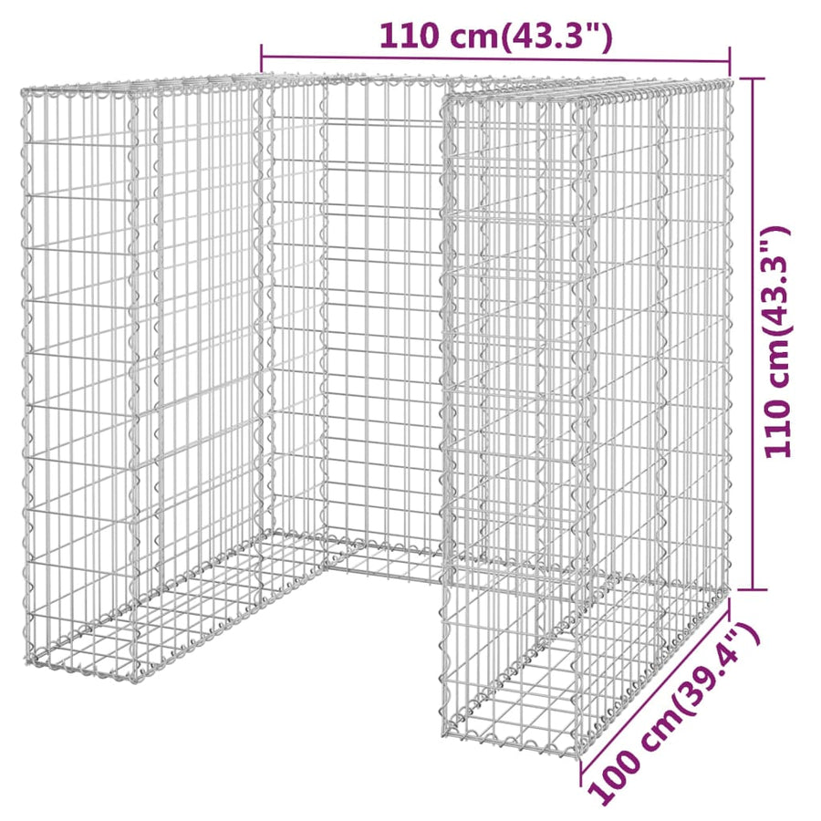 Schanskorf Voor Container Gegalvaniseerd Staal 110 x 100 x 110 cm