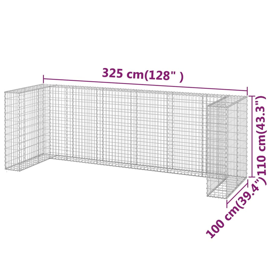 Schanskorf Voor Containers Gegalvaniseerd Staal 325 x 100 x 110 cm