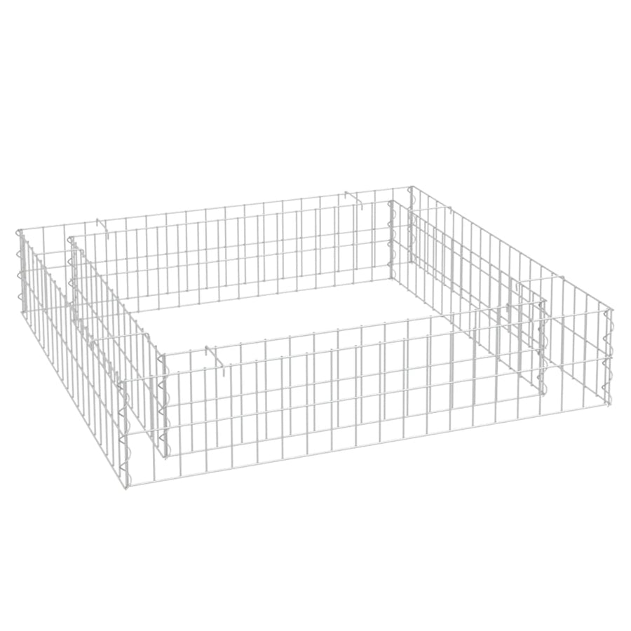 Gabion Plantenbak Verhoogd Gegalvaniseerd Staal 100 x 100 x 20 cm