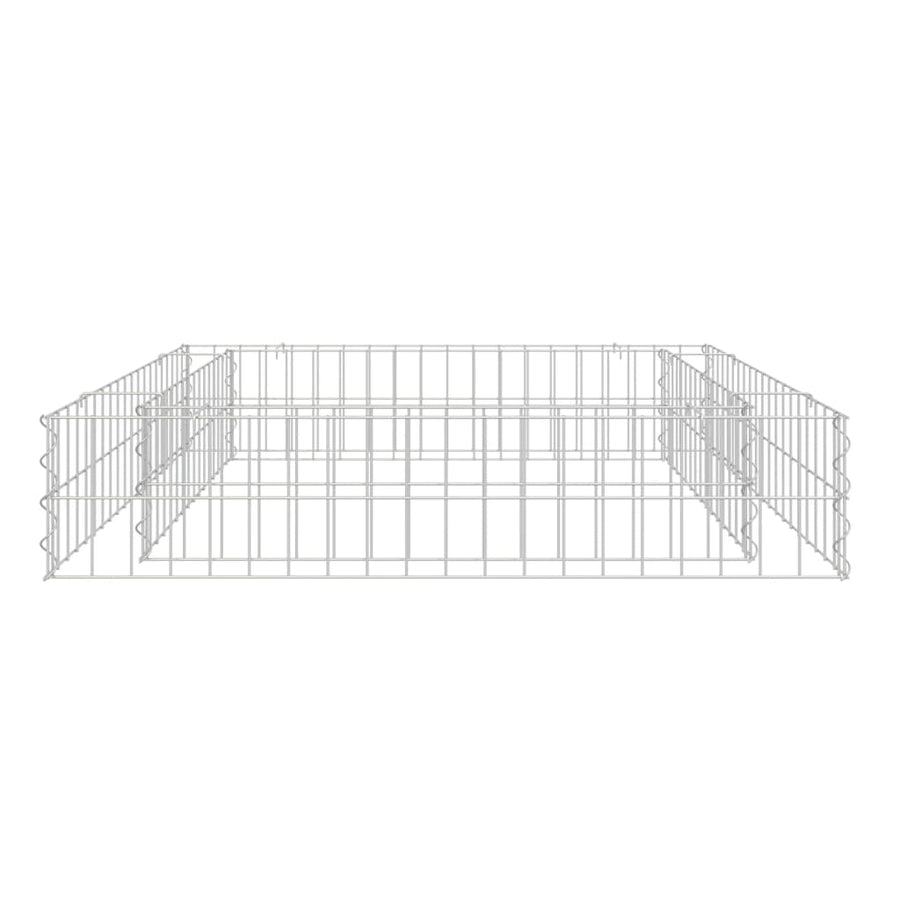 Gabion Plantenbak Verhoogd Gegalvaniseerd Staal 100 x 100 x 20 cm