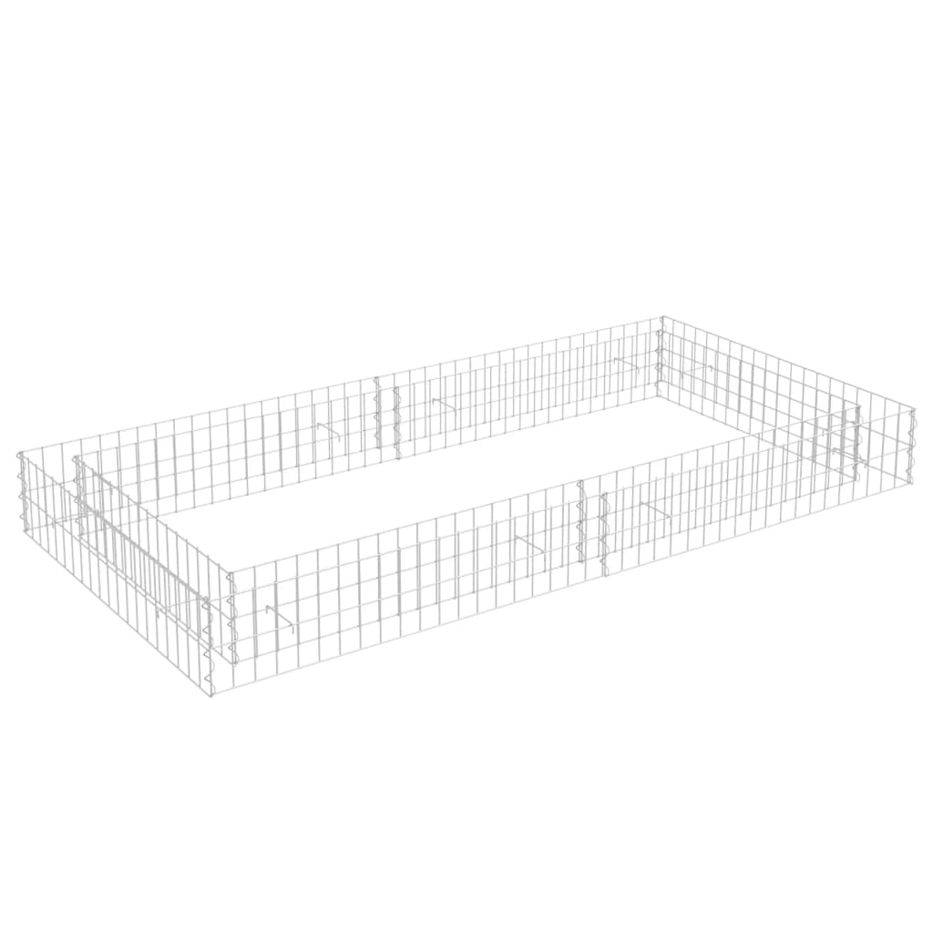 Gabion Plantenbak Verhoogd Gegalvaniseerd Staal 200 x 100 x 20 cm