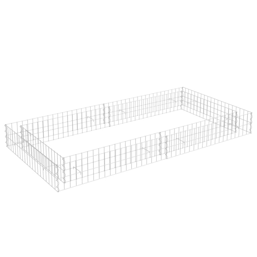 Gabion Plantenbak Verhoogd Gegalvaniseerd Staal 200 x 100 x 20 cm