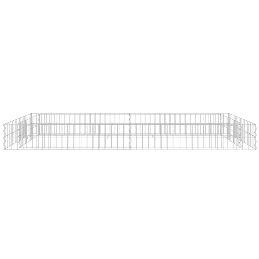 Gabion Plantenbak Verhoogd Gegalvaniseerd Staal 200 x 100 x 20 cm