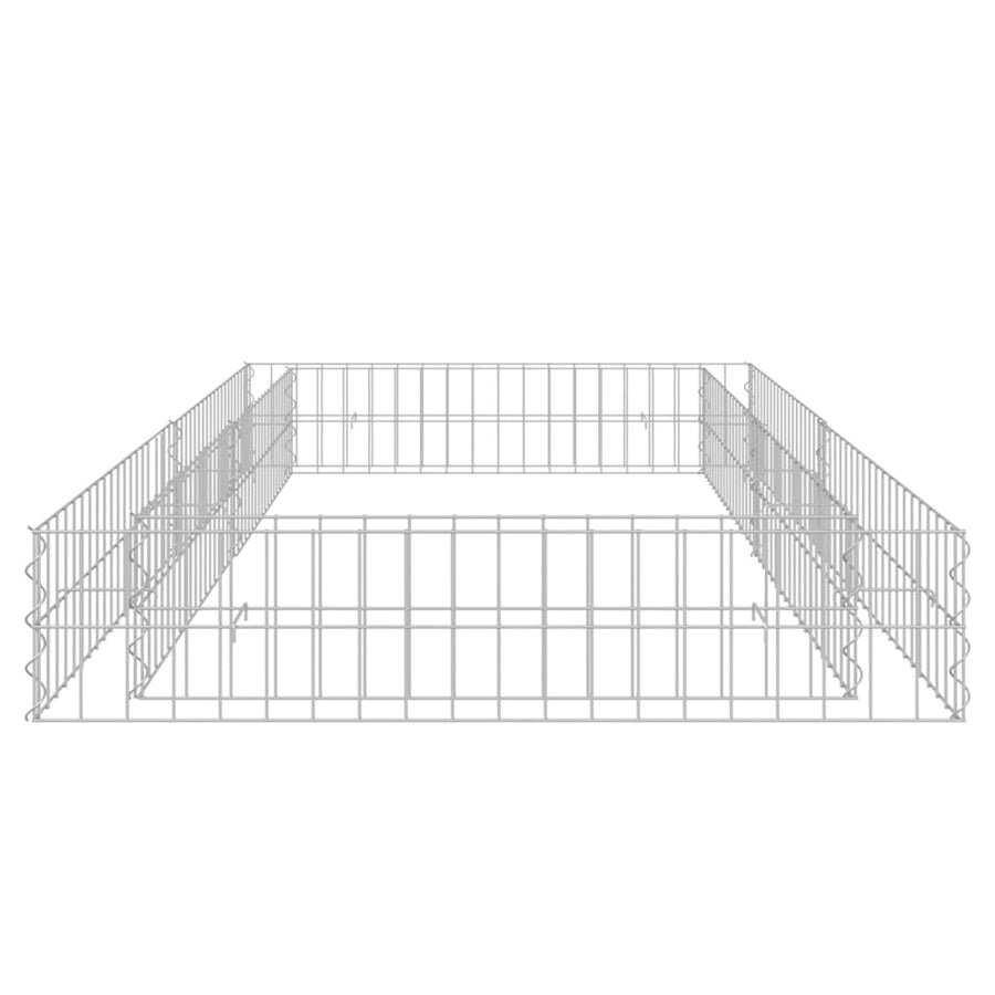 Gabion Plantenbak Verhoogd Gegalvaniseerd Staal 200 x 100 x 20 cm