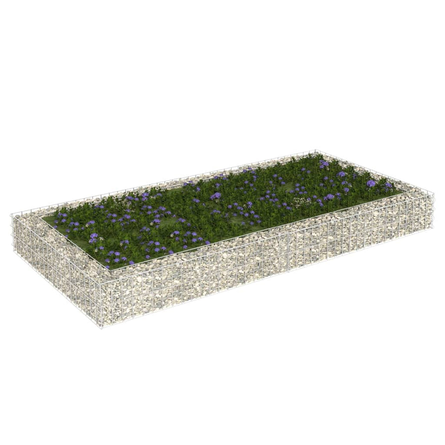 Gabion Plantenbak Verhoogd Gegalvaniseerd Staal 200 x 100 x 20 cm