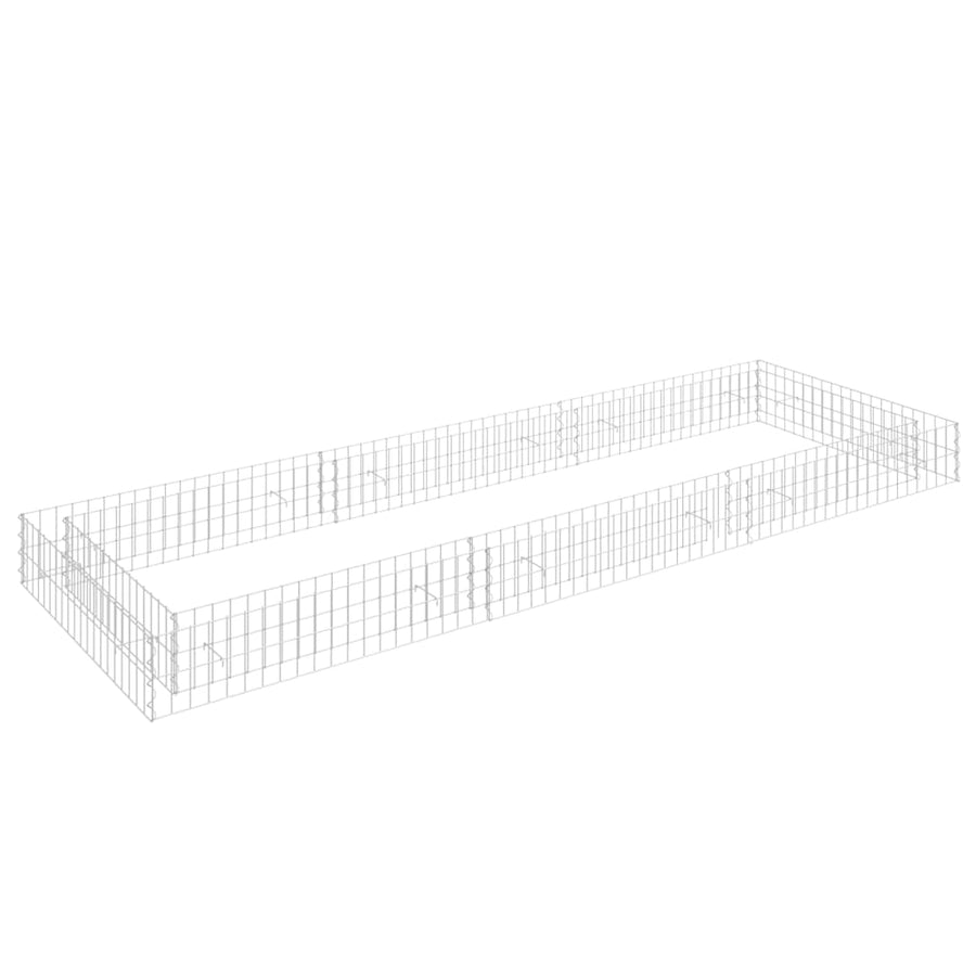 Gabion Plantenbak Verhoogd Gegalvaniseerd Staal 300 x 100 x 20 cm