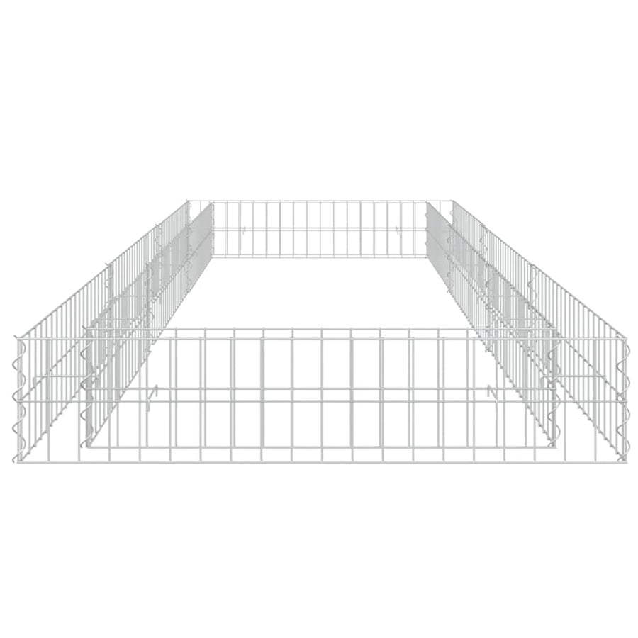 Gabion Plantenbak Verhoogd Gegalvaniseerd Staal 300 x 100 x 20 cm