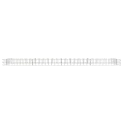 Gabion Plantenbak Verhoogd Gegalvaniseerd Staal 400 x 100 x 20 cm