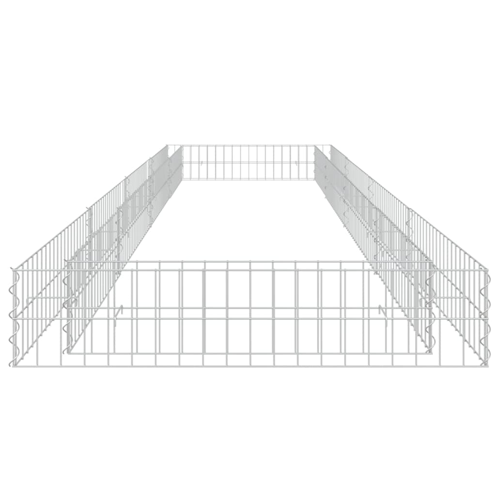 Gabion Plantenbak Verhoogd Gegalvaniseerd Staal 400 x 100 x 20 cm