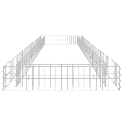 Gabion Plantenbak Verhoogd Gegalvaniseerd Staal 400 x 100 x 20 cm