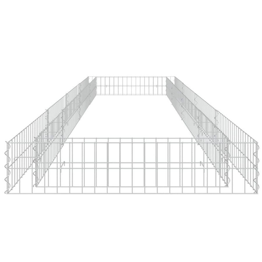 Gabion Plantenbak Verhoogd Gegalvaniseerd Staal 400 x 100 x 20 cm