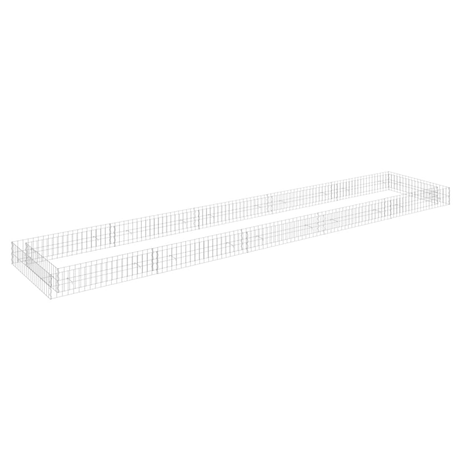 Gabion Plantenbak Verhoogd Gegalvaniseerd Staal 500 x 100 x 20 cm