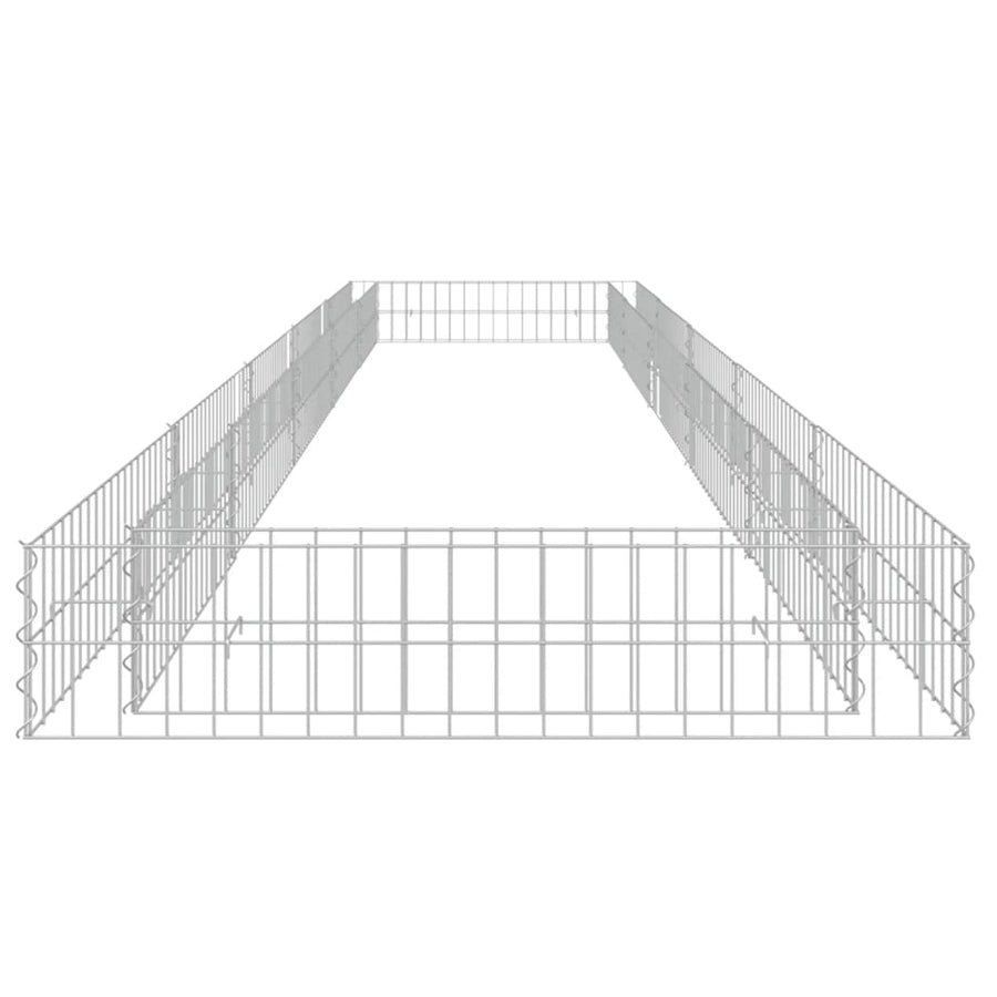 Gabion Plantenbak Verhoogd Gegalvaniseerd Staal 500 x 100 x 20 cm