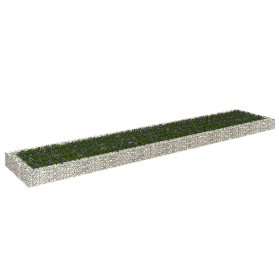 Gabion Plantenbak Verhoogd Gegalvaniseerd Staal 500 x 100 x 20 cm