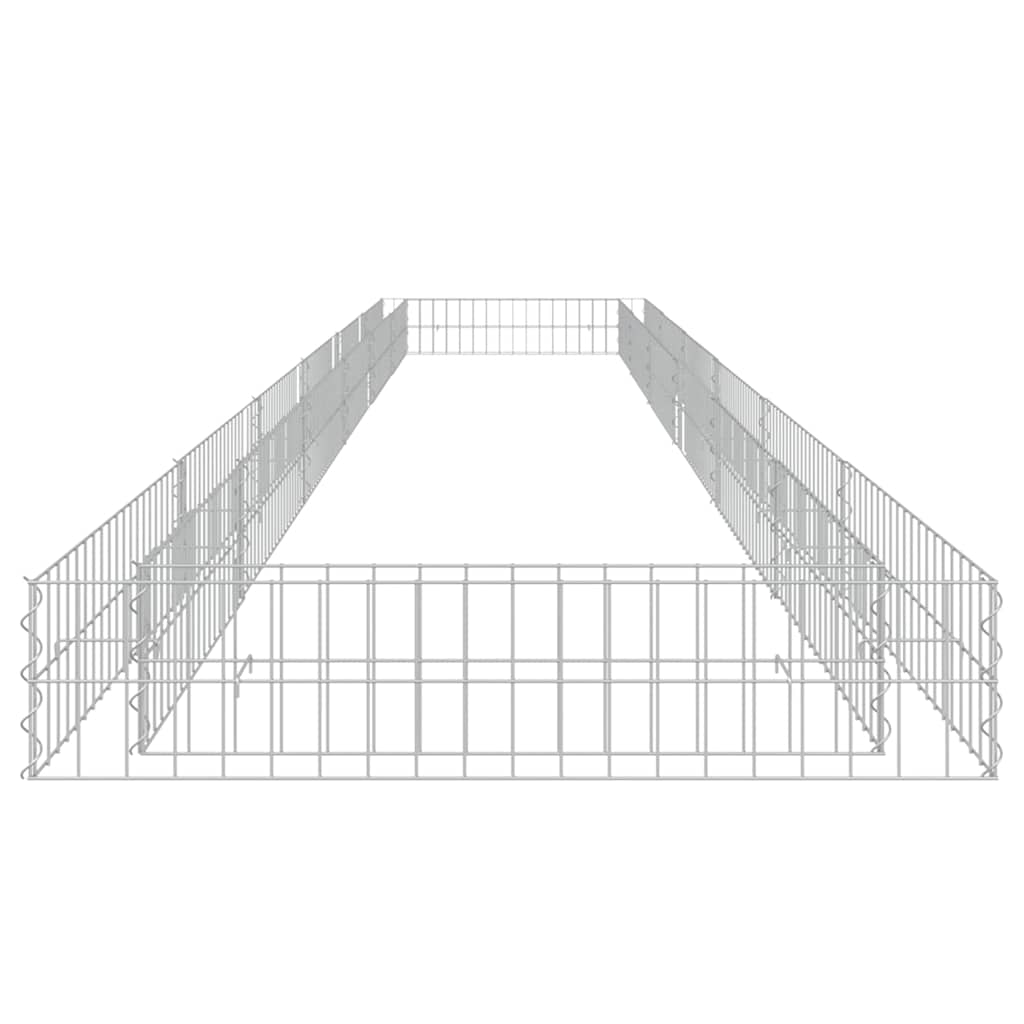 Gabion Plantenbak Verhoogd Gegalvaniseerd Staal 600 x 100 x 20 cm