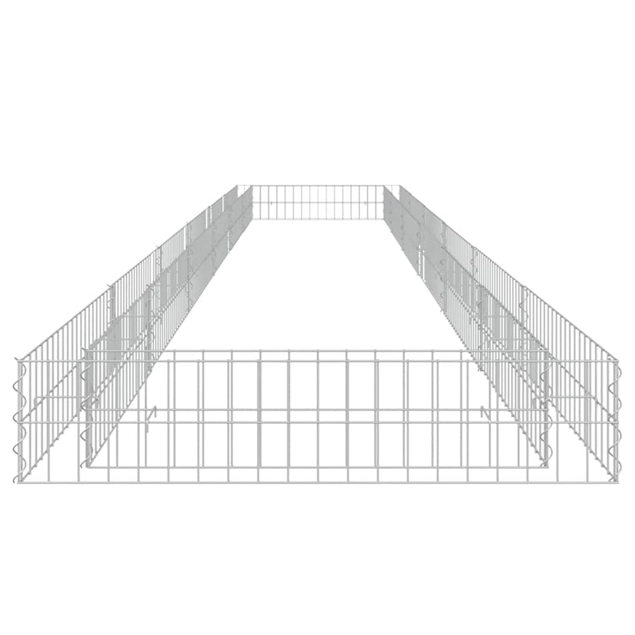 Gabion Plantenbak Verhoogd Gegalvaniseerd Staal 600 x 100 x 20 cm