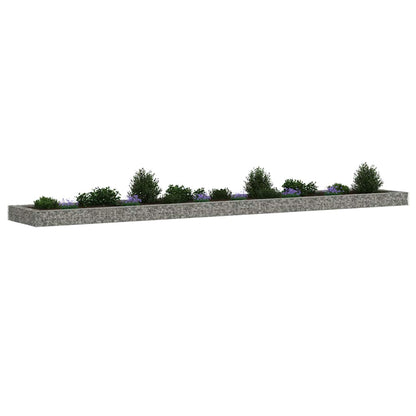 Gabion Plantenbak Verhoogd Gegalvaniseerd Staal 600 x 100 x 20 cm