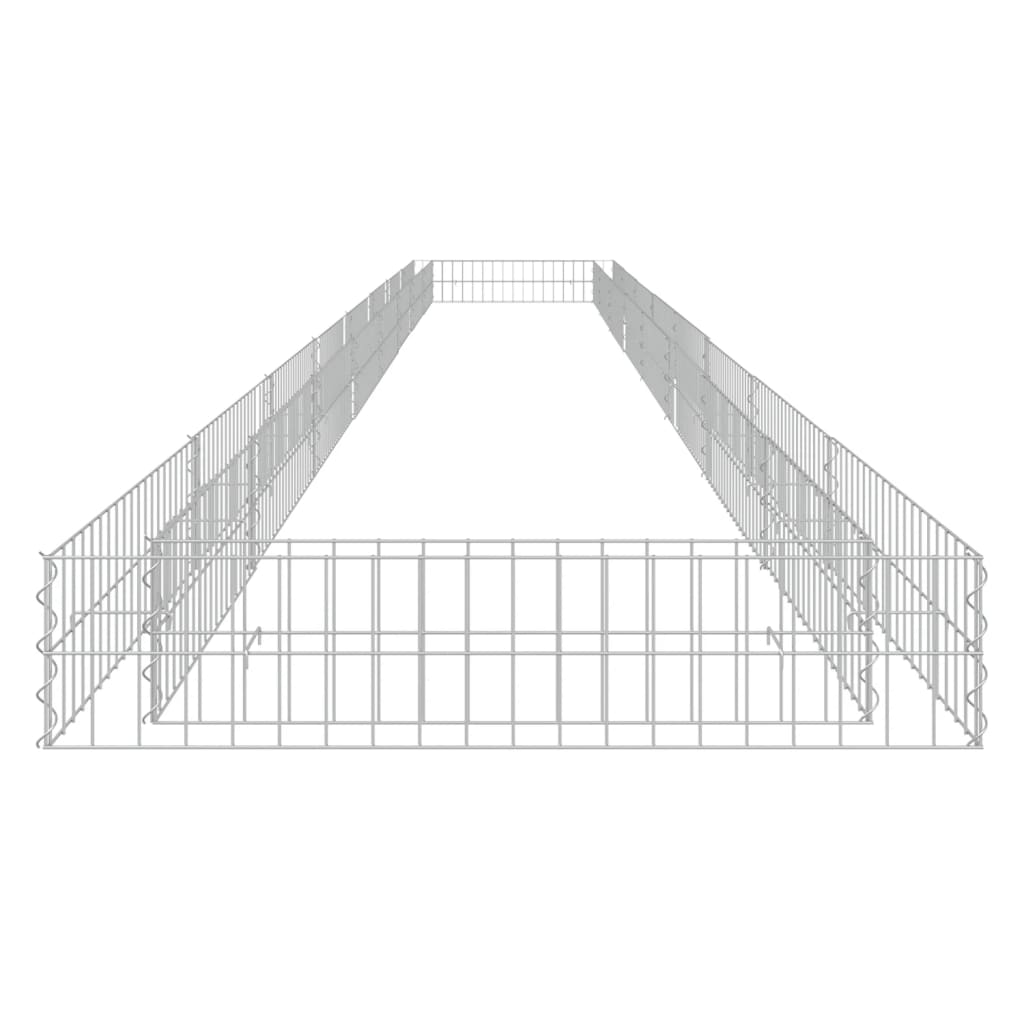 Gabion Plantenbak Verhoogd Gegalvaniseerd Staal 800 x 100 x 20 cm