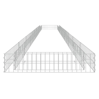 Gabion Plantenbak Verhoogd Gegalvaniseerd Staal 800 x 100 x 20 cm