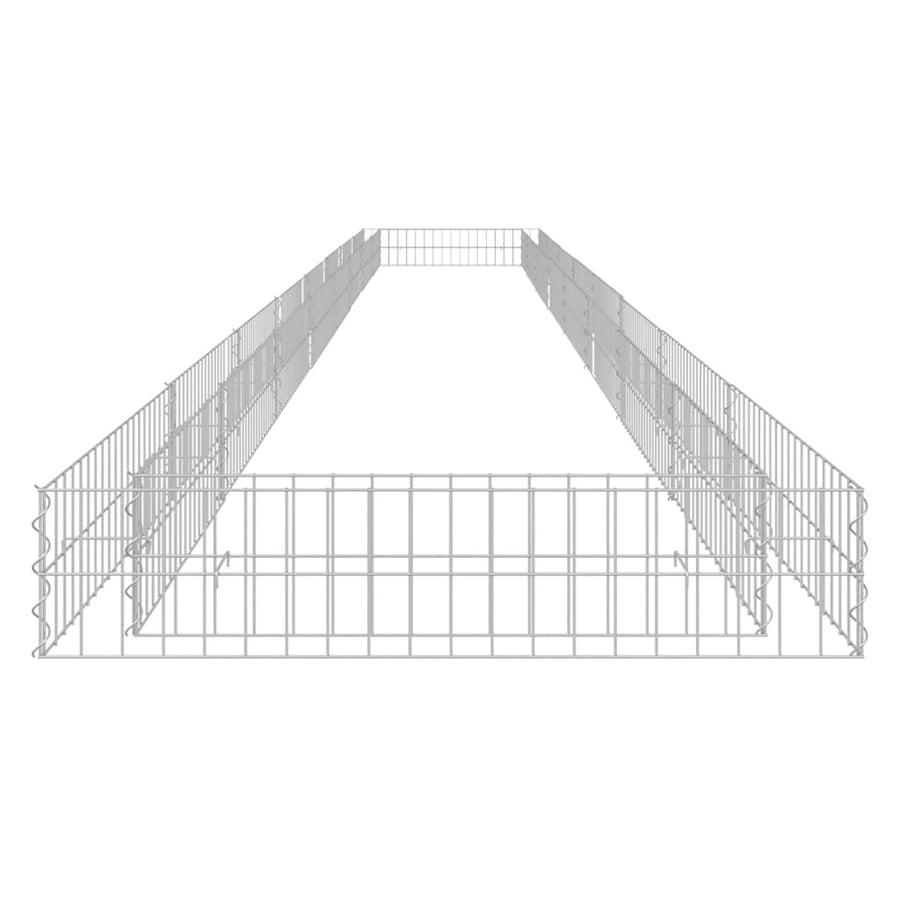 Gabion Plantenbak Verhoogd Gegalvaniseerd Staal 800 x 100 x 20 cm