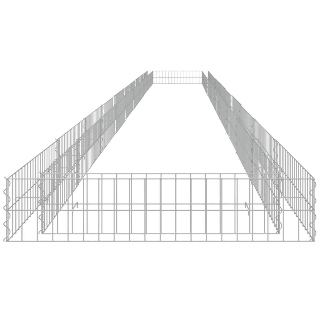 Gabion Plantenbak Verhoogd Gegalvaniseerd Staal 1000 x 100 x 20 cm