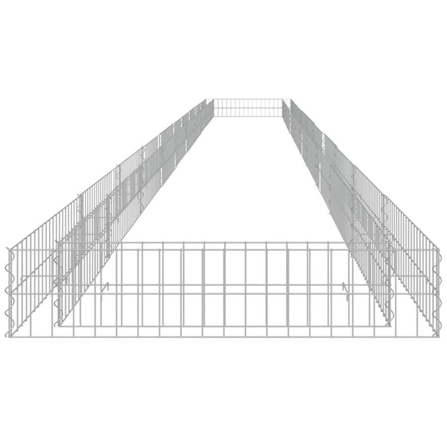 Gabion Plantenbak Verhoogd Gegalvaniseerd Staal 1000 x 100 x 20 cm