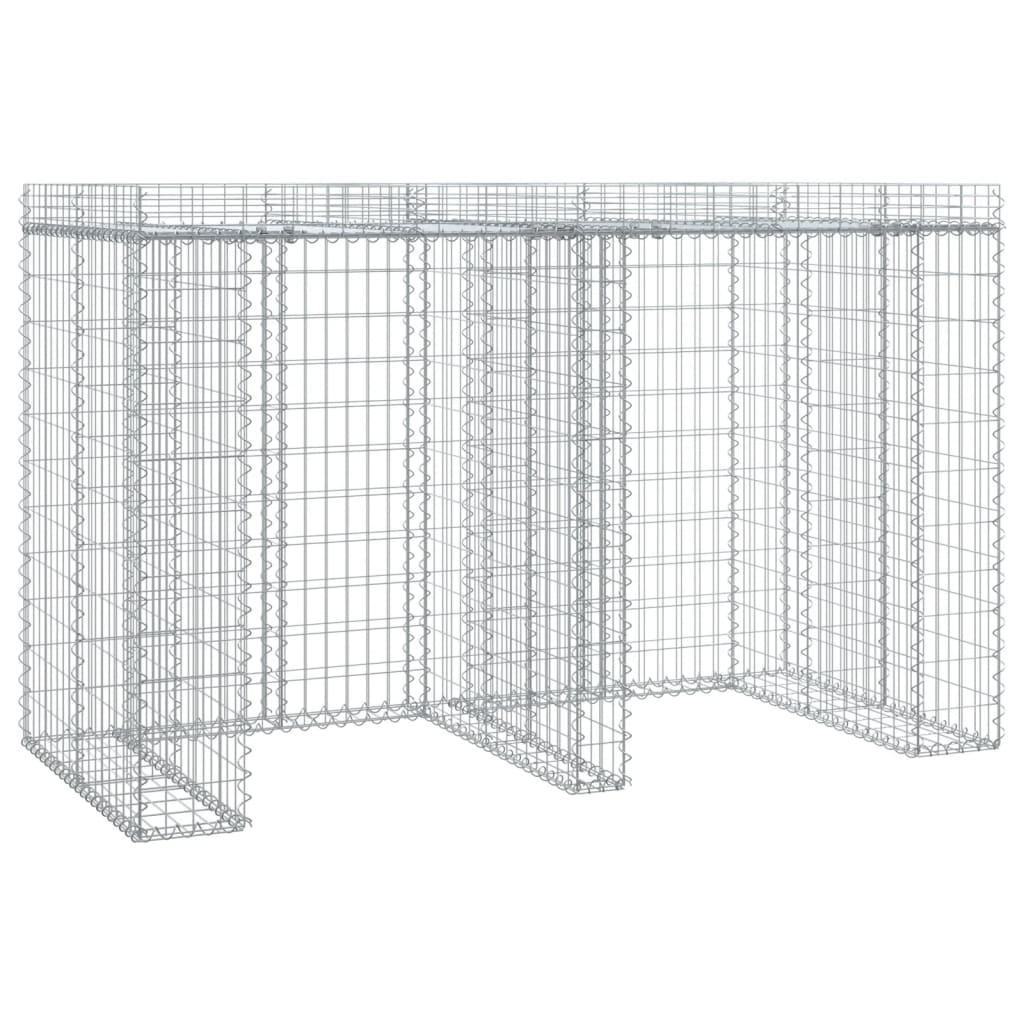 Schanskorf Voor Vuilnisbak 192X91X120 Cm Gegalvaniseerd Ijzer 2 containers