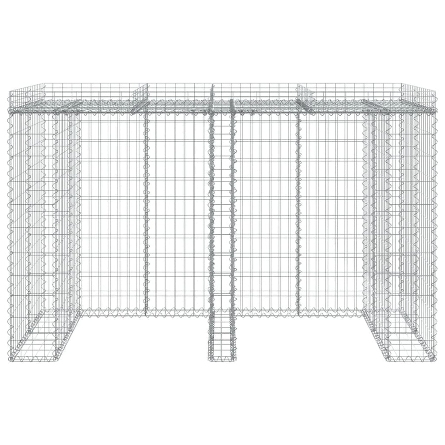 Schanskorf Voor Vuilnisbak 192X91X120 Cm Gegalvaniseerd Ijzer 2 containers