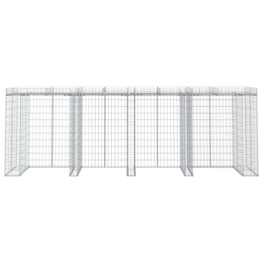 Schanskorf Voor Vuilnisbak 350X91X120 Cm Gegalvaniseerd Ijzer 4 containers