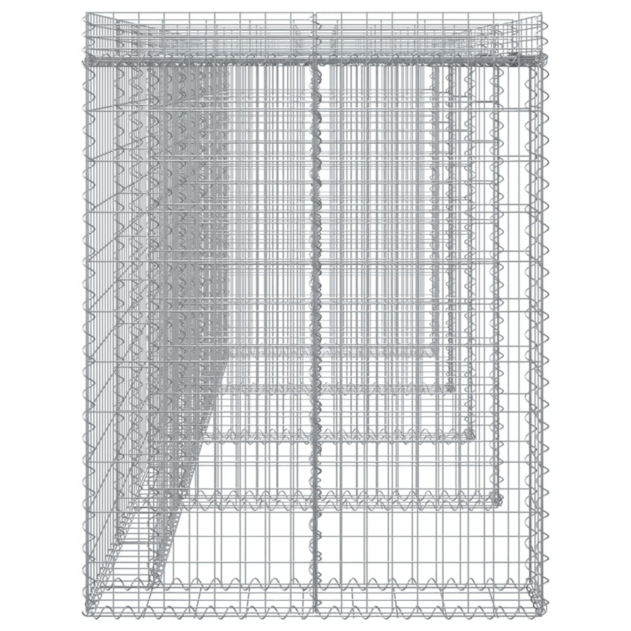 Schanskorf Voor Vuilnisbak 350X91X120 Cm Gegalvaniseerd Ijzer 4 containers