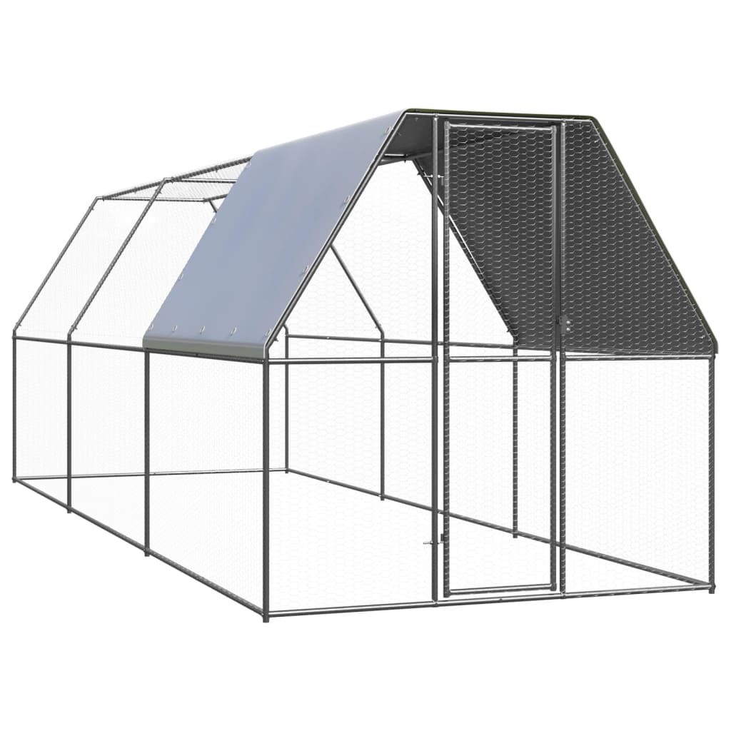 Kippenhok Gegalvaniseerd Staal 2 x 6 x 2 m