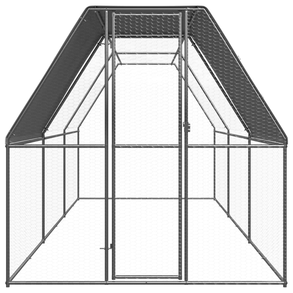 Kippenhok Gegalvaniseerd Staal 2 x 6 x 2 m