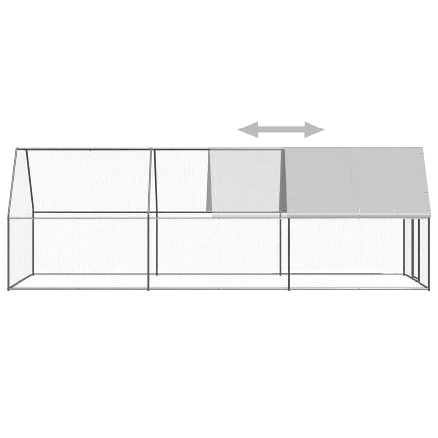 Kippenhok Gegalvaniseerd Staal 2 x 6 x 2 m