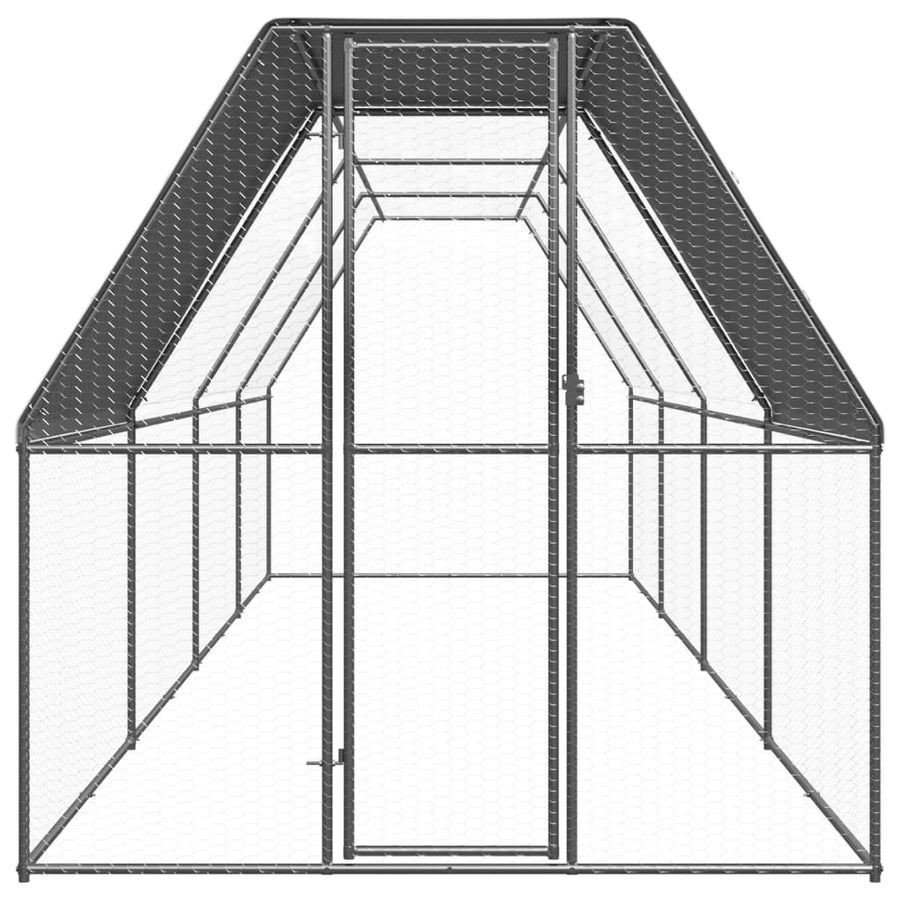 Kippenhok Gegalvaniseerd Staal 2 x 8 x 2 m