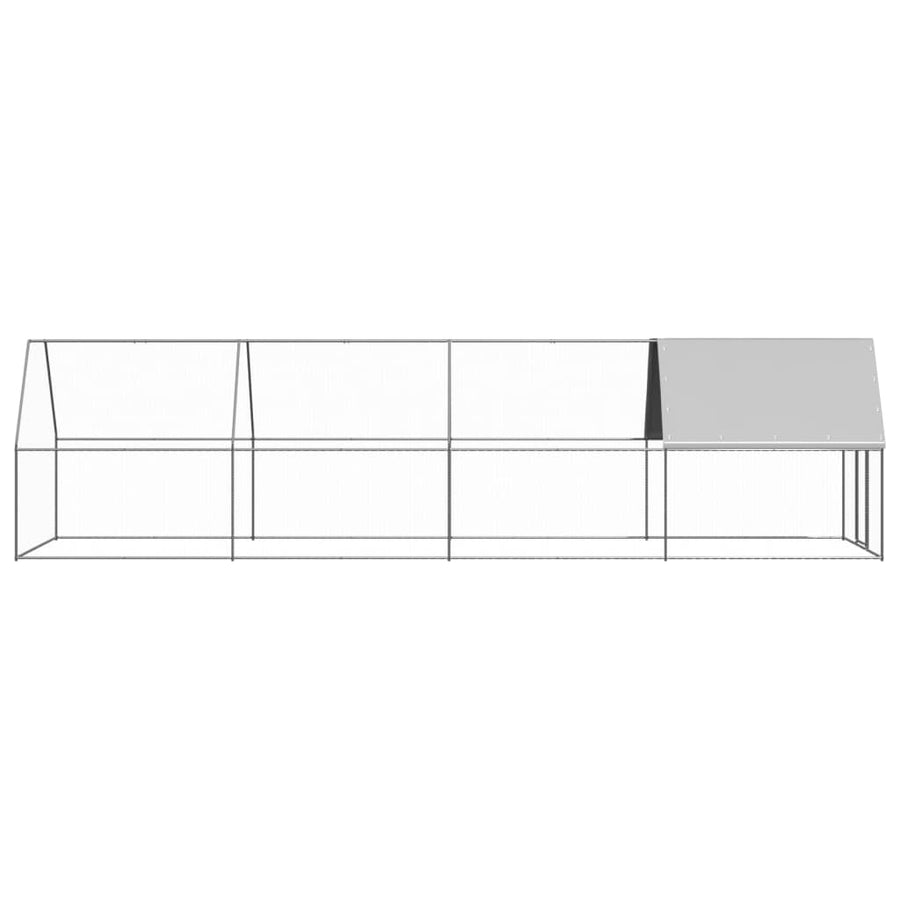 Kippenhok Gegalvaniseerd Staal 2 x 8 x 2 m