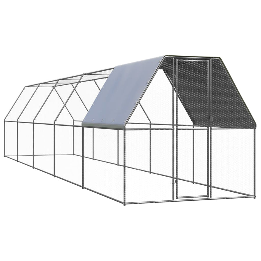 Kippenhok Gegalvaniseerd Staal 2 x 10 x 2 m