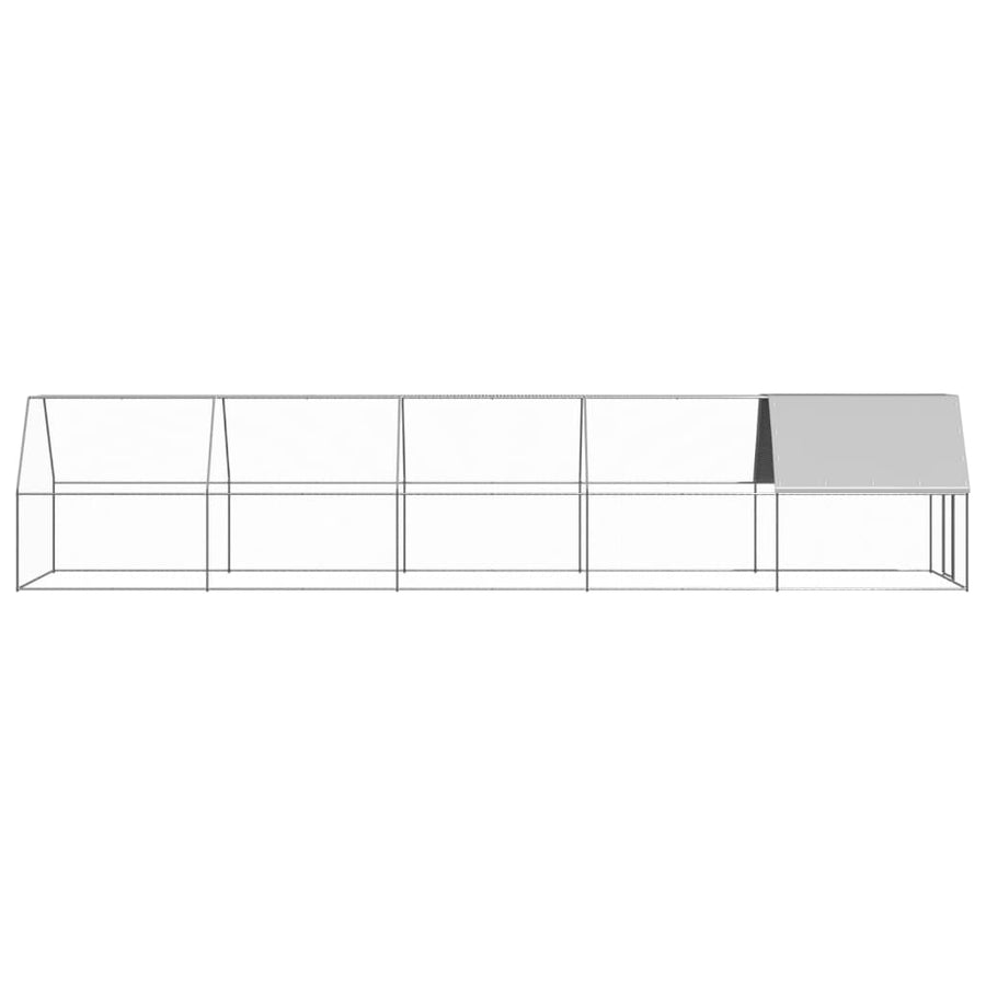 Kippenhok Gegalvaniseerd Staal 2 x 10 x 2 m