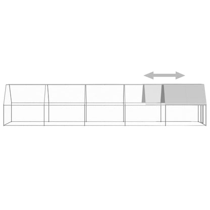 Kippenhok Gegalvaniseerd Staal 2 x 10 x 2 m