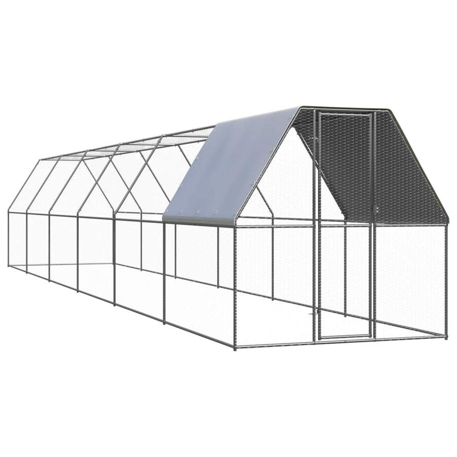 Kippenhok Gegalvaniseerd Staal 2 x 12 x 2 m