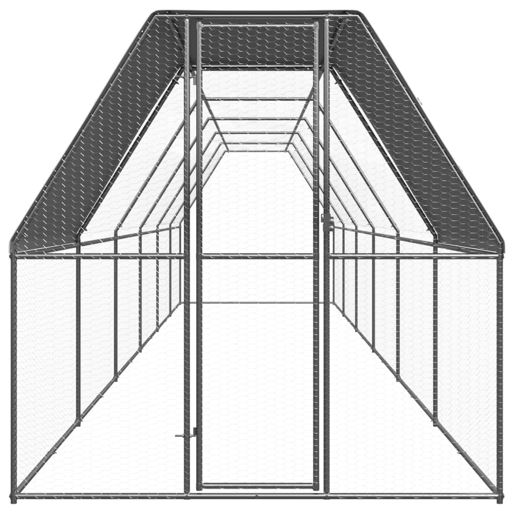 Kippenhok Gegalvaniseerd Staal 2 x 12 x 2 m