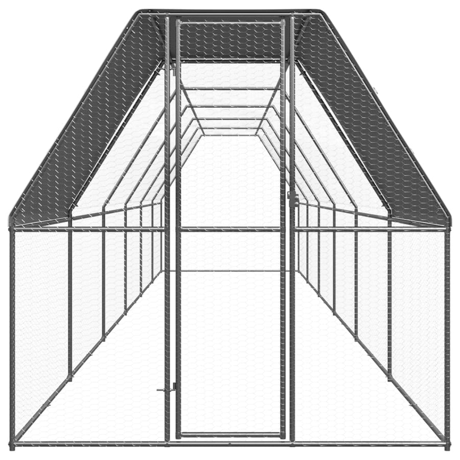 Kippenhok Gegalvaniseerd Staal 2 x 12 x 2 m