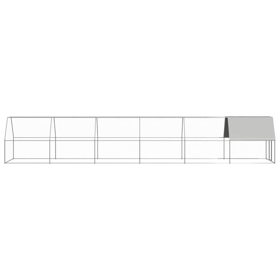 Kippenhok Gegalvaniseerd Staal 2 x 12 x 2 m